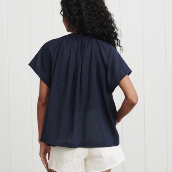 JENNI KAYNE Willow Blouse in Dark Blue - XL - Picture 3 of 13